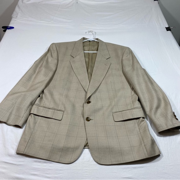 Walter Pyes Jacket Silk Wool Sports Jacket Sports Coat Tan 42R 2 Button … - Picture 1 of 10